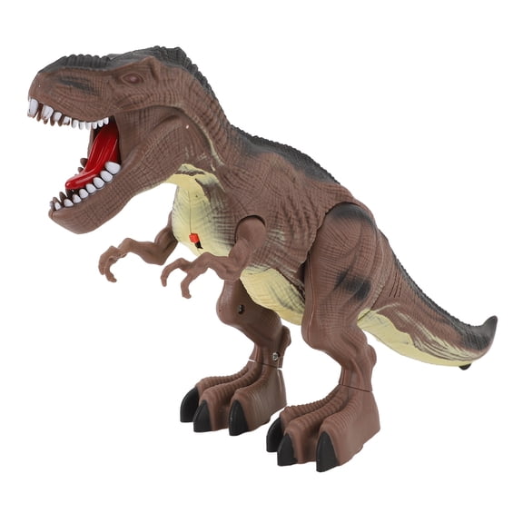 Nieyigj Realistic Walking Dinosaur Toy Battery Powered T-Rex with LED Light and Roaring Sound Electronic Pet for Boys and Girls Brown (12.2 inches / 31 cm)