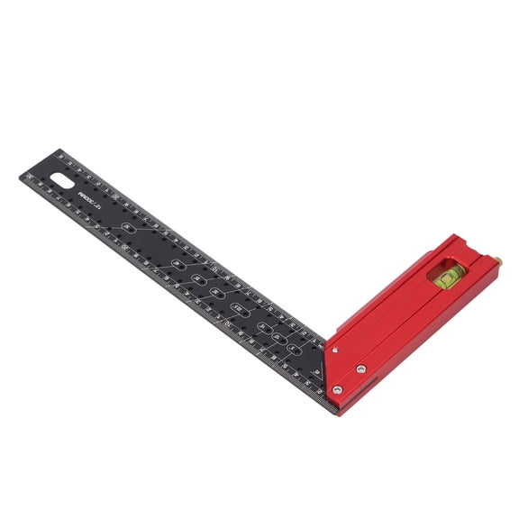 Nieyigj Right Angle Ruler 12 Inches / 30.48 cm Aluminium Alloy Multifunctional High Accuracy Thickened L Square Ruler Framing Square Measuring Tool for Woodworking