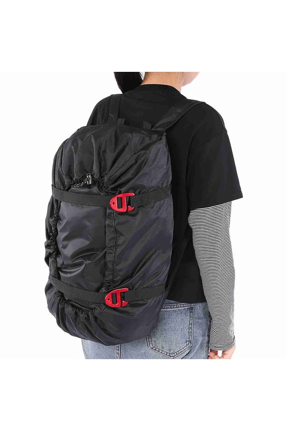 Rock Climbing Rope Kit Bag, Folding Shoulder Strap Tarp for Outdoor Camping Hiking, 56.7 inches / 144 cm Large Capacity Cord Storage Backpack (Black)