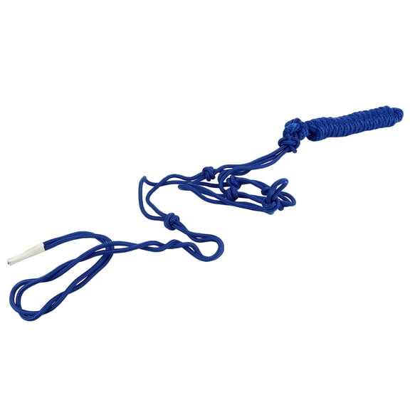 Nieyigj Rope Halter Multi Knots Safe Wearable Weaving Polyester Horse Halter for Training Daily Driving Blue Equestrian Equipment Adjustable Fit 10.63 inches / 27 cm Comfort Equestrian Care Gear