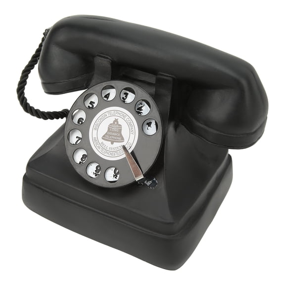Nieyigj Rotary Telephone Model Vintage Landline Ornament Classic Old Style Dial Phone Resin Decorative Figurine for Home Office Desk Decor Coffee Shop Bar Table Centerpieces Gift