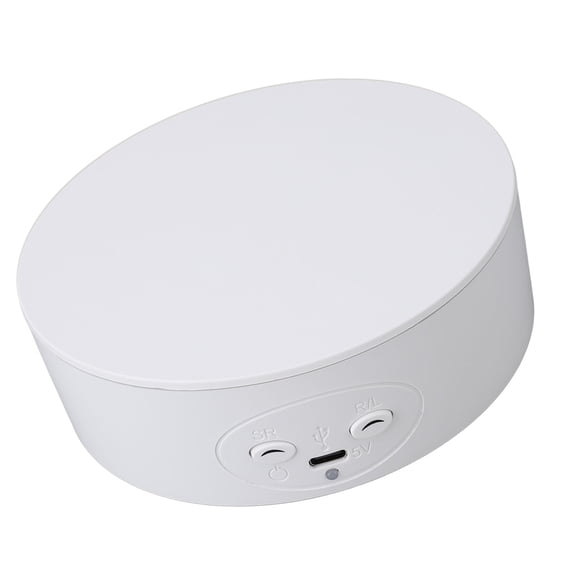 Nieyigj Rotating Display Stand 5.12 Inches / 13 cm 360 Degree Motorized Electric Turntable Counter Showcase Display for Jewelry 3D Model Photography Small Products Collectibles White