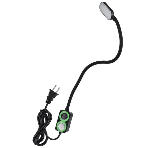 Nieyigj Sewing Machine Bright LED Lamp with Magnetic Base and 3 Level Touch Adjustment, Flexible Gooseneck Sewing Light for Workbench, 30 LEDs, Black (US Plug)