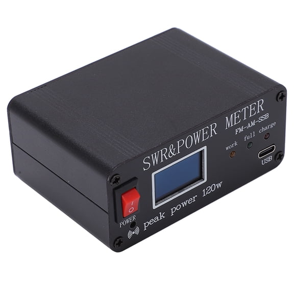 Nieyigj Shortwave Power Standing Wavemeter Digital SWR Meter 3.93 inches / 10 cm Portable Handheld Aluminum Alloy Measurement Tool