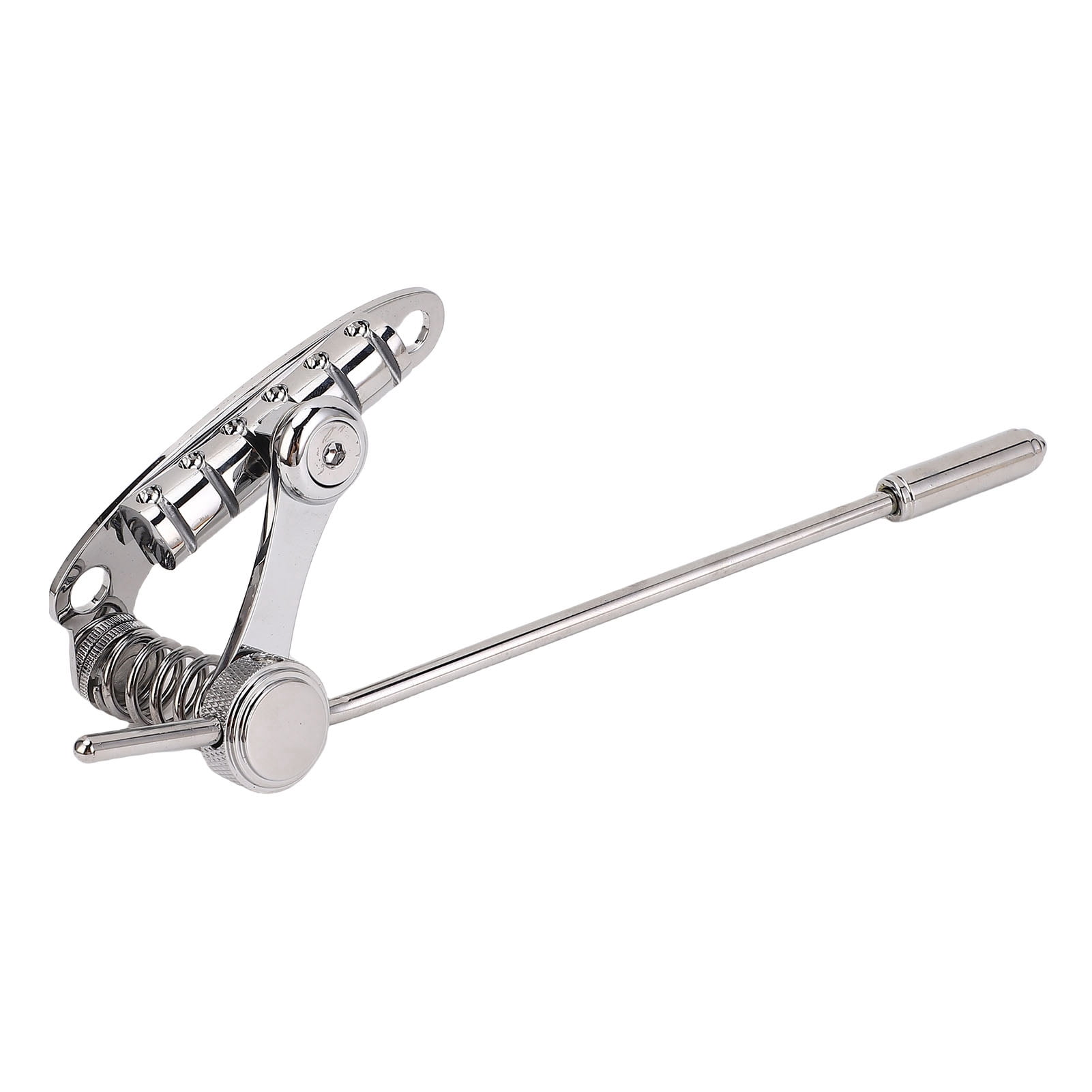 Nieyigj Silver Zinc Alloy Electric Guitar Jazz Tremolo Bridge Stop Bar Replacement Parts Set for Duesenberg Les Trem II, Les Paul, LP, SG Models, Includes Wrenches, 6 Pieces (9.45 in / 24 cm)