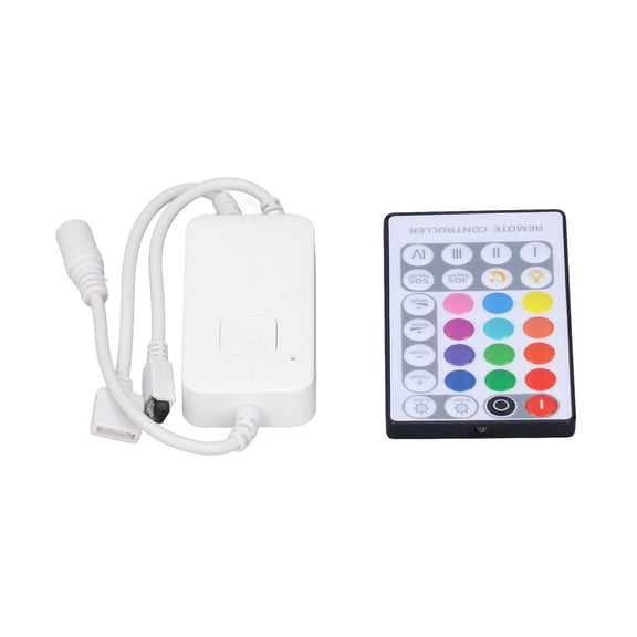 Nieyigj Smart WIFI RGB LED Light Strip Controller with 28 Key IR Remote, 5V-24V Accessory for Home Bar KTV (5.12 inches / 13 cm)
