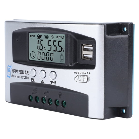 Nieyigj Solar Panel Regulator 50A MPPT Charge Controller Bluetooth App Control 12V 24V LCD Display