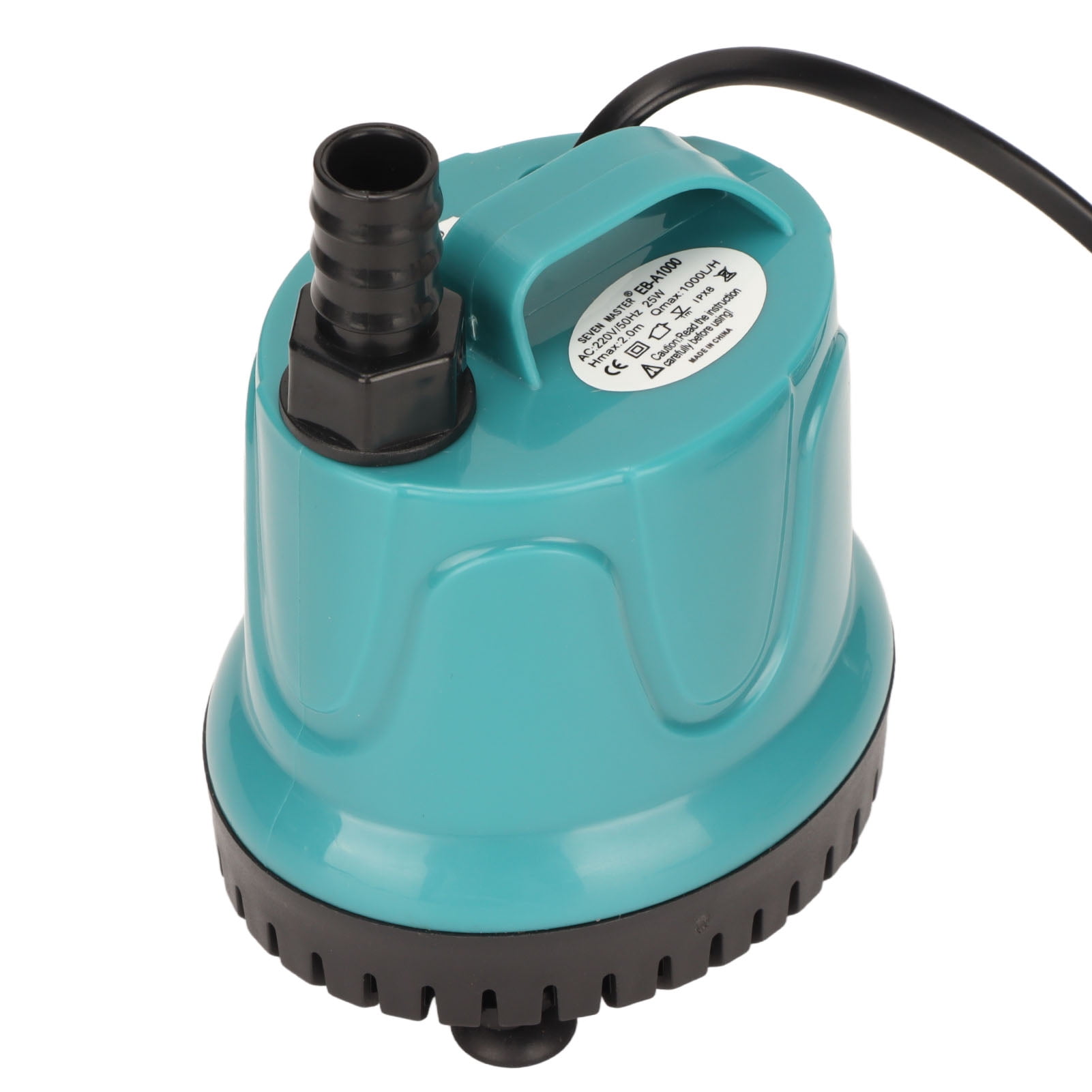 Nieyigj Submersible Water Pump 25W, Ultra Quiet Bottom Suction Fish Tank Aquarium Water Pump with 2 Nozzles, Energy Saving Pond Pump for Hydroponics, Aquariums, 13cm/5.12in x 12cm/4.72in, Black