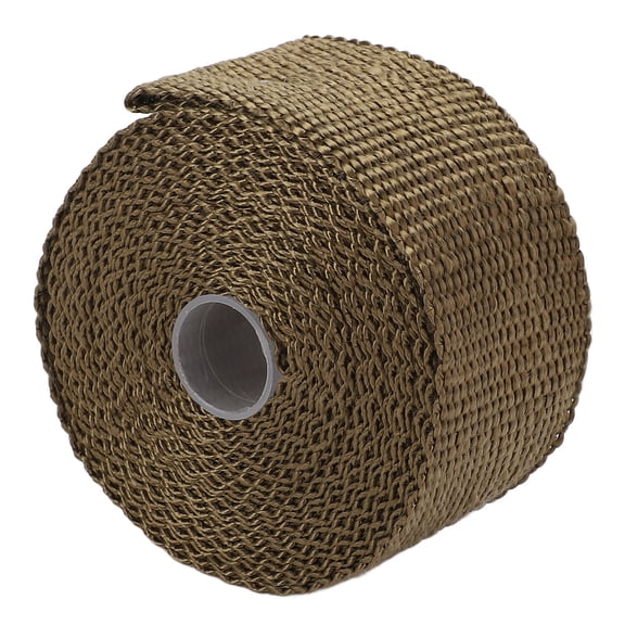 Nieyigj Tent Stove Fireproof Tape 5m Long / 16.4 ft Insulation Pipe Wrap Anti Scalding Flue Protector with 2pcs Adjustable Clamps for Outdoor Camping
