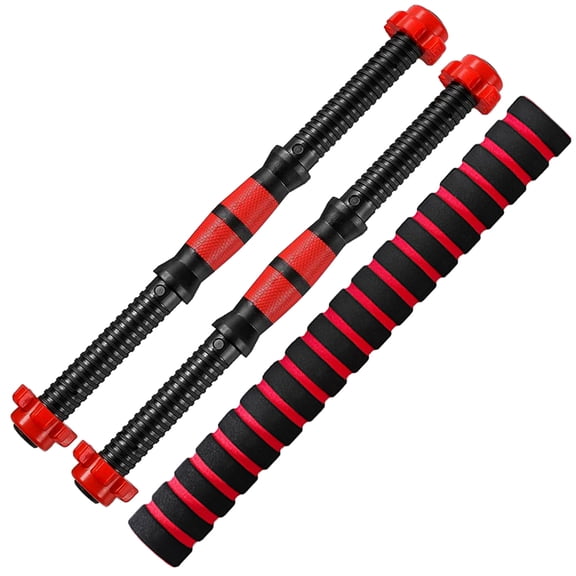 Nieyigj Threaded Dumbbell Handle Bars Extension Bar Set, 15.75 inches / 40 cm Adjustable Dumbbell Bars for Weight Lifting, Home Gym Fitness Exercise Equipment