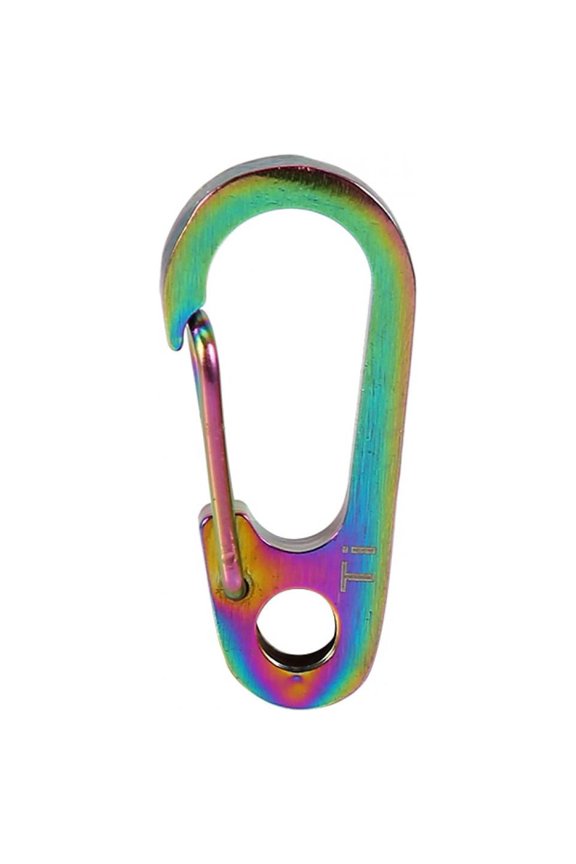 Titanium Alloy Key Ring Fast Hooks Quick Draw Carabiner Keychain Hook Tool For Hiking, Camping, Backpacking and Everyday Carry Use, Colorful Titanium