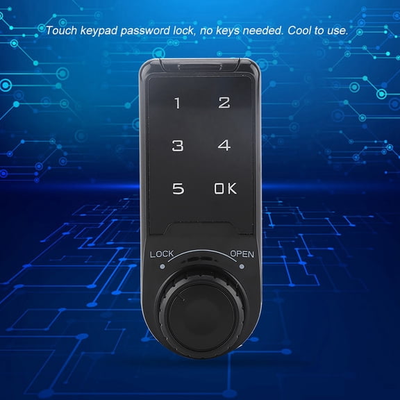 Nieyigj Touch Keypad Password Key Access Lock Digital Electronic Security Cabinet Coded Locker for Home Office School Spa Gym Keyless Entry System, Installation Size L=20mm Black