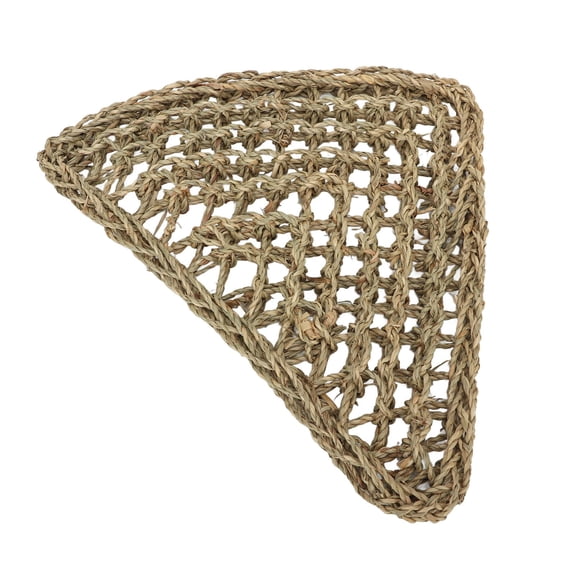 Nieyigj Triangle Reptile Hammock Straw Plaited Lizard Lounger Animal Crawling Mat For Bearded Dragon Gecko Iguana Natural Grass Habitat Decor 16.54 Inches
