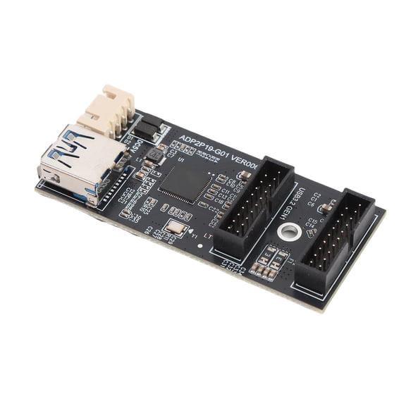 Nieyigj USB 3.2 GEN1 19Pin to Dual 19Pin Expansion Card, Front Panel Header Splitter Adapter, Internal PC Port Card