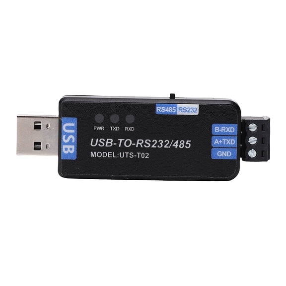 Nieyigj USB to 485 232 Converter Bidirectional Half Duplex Serial Industrial Adapter Communication Module, Built-in Circuit Protection, ESD Safe, Fast Data Transfer, Black