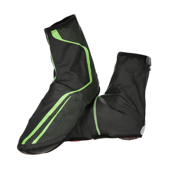 Nieyigj Unisex Bicycle Shoe Covers Waterproof Thermal MTB Road Bike Overshoes Protector with Fleece Lining, Green, Size L, 0.25 lbs