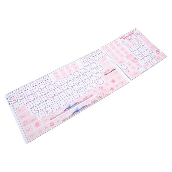 Nieyigj Universal Desktop Computer Mechanical Keyboard Clear Beautiful English Keycap Button Stickers, 2 Pack (12.99 inches / 33 cm)