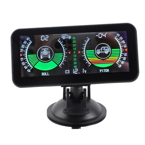 Nieyigj Universal Intelligent Car Inclinometer Tilt Gauge High Resolution HUD Digital Angle Slope Meter for Automobile, DC 11.5V-30V (6.30 inches / 16 cm)
