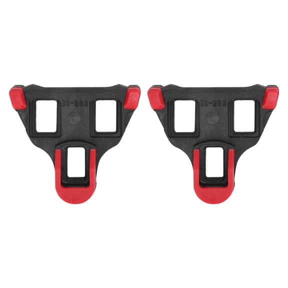 Nieyigj Universal Road Bike Cleats 6 Degree Float Self Locking Cycling Pedals Cleat Set Black Red