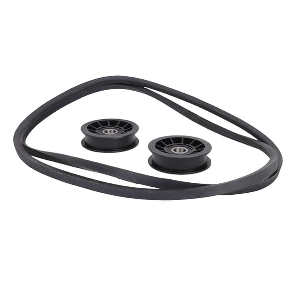 Nieyigj V Idler Pulley Flat Idler Pulley Kit with Drive Belt Replacement Parts for Lawn Mowers, Compatible with Cub Cadet XT1-GT 50, 16.9 inches / 43 cm, 1 Count