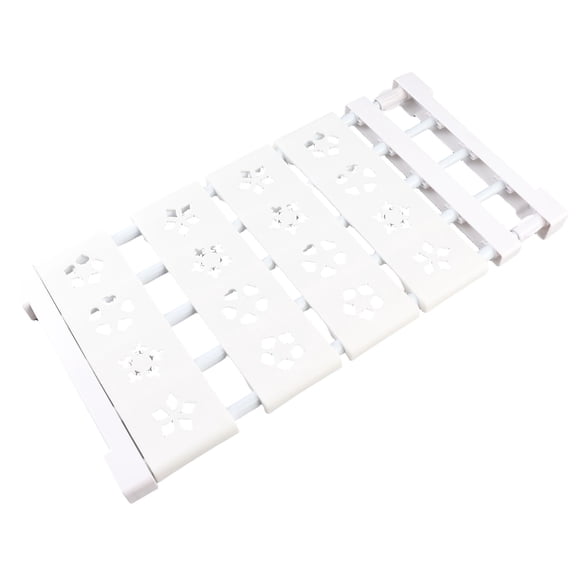 Nieyigj White Expandable Closet Tension Shelf No Drill Telescopic Wardrobe Organizer Divider Storage Rack 9.45 in / 24 cm Width 19.7-31.5 in / 50-80 cm Length
