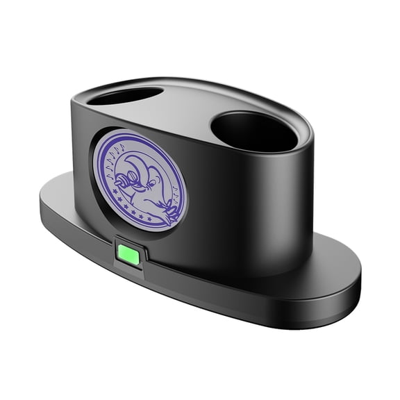 Nieyigj Wireless Magnetic Microphone Charging Station 2 Charger for Universal Mics Portable Desktop Charging Stand Smart Energy Saving Plug and Play System (7.4 inches / 18.8 cm)