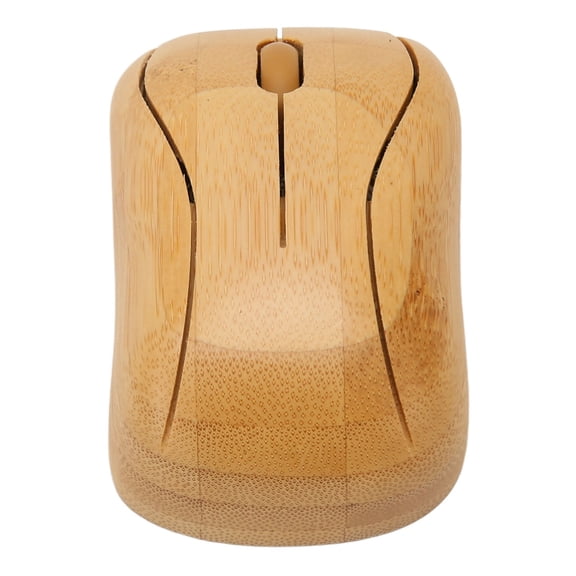 Nieyigj Wireless Mouse Ergonomic Bamboo Wood 2.4G Adjustable DPI 800-1600 Built-in Rechargeable Battery Ambidextrous Optical Mouse for Work Study Leisure Time, Brown