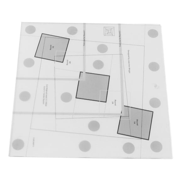 Nieyigj Wonky Log Cabin Quilt Ruler Transparent Acrylic Sewing Trim Tool Template, 6 inches / 15.2 cm