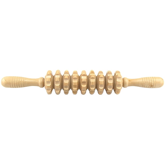Nieyigj Wood Massager Roller Handheld Massage Trigger Point Muscle Release Roller Stick Massager 14.6 inches / 37 cm [cite: 10]