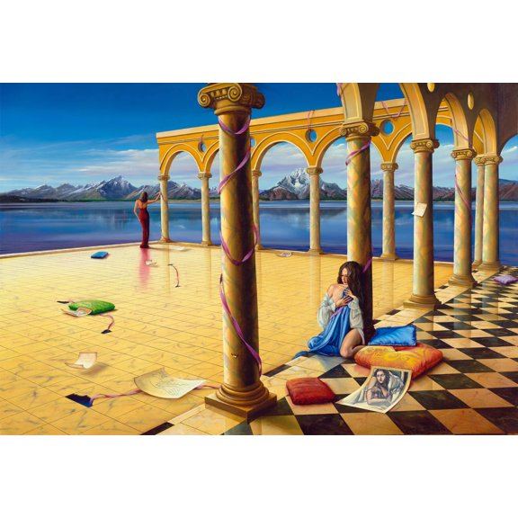 Nifao Orlando Quevedo Old Memories on Small  Canvas Painting, Wall Art Unframed, 20"L x 15"W