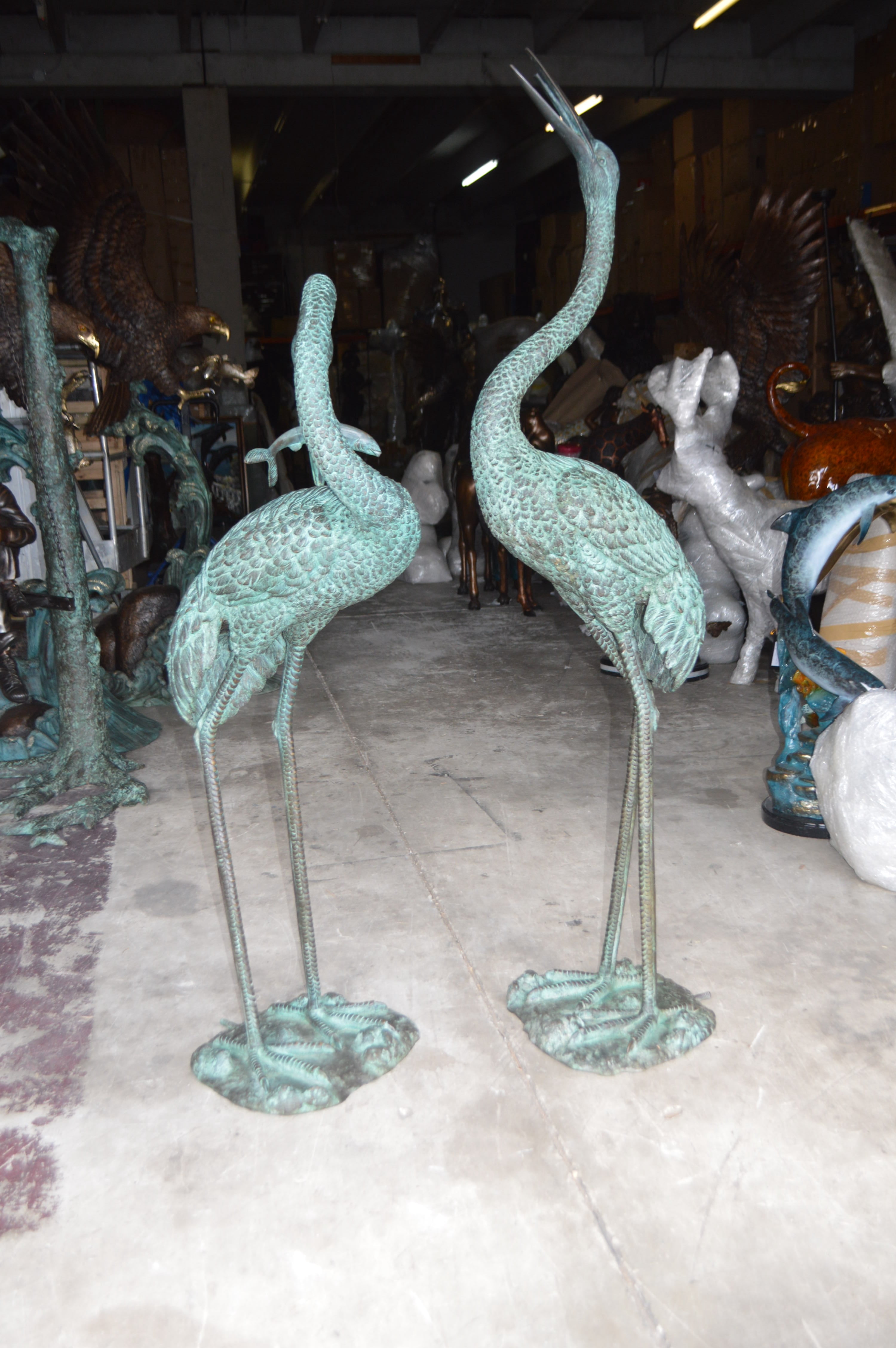 Nifao 52" Animals & Insects Crane Garden Statues, Weatherproof