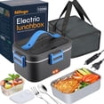 thumbnail image 1 of Nifogo 100W Portable Electric Lunch Box 1.8L – Food Warmer with Lunch Bag & Tableware for Home, Car, Office, Travel, 1 of 9