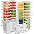 thumbnail image 1 of Nifogo 20 Sets Portion Cups with Lids, Double Compartment Condiment Containers, Snack Pack Containers for Commercial Takeaway, 1 of 9