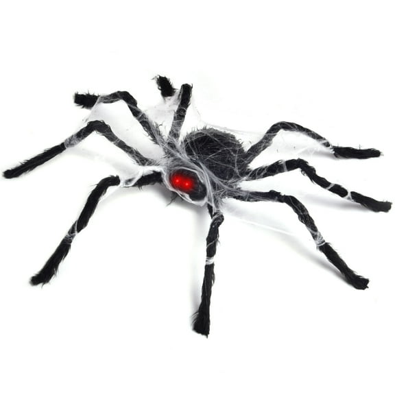 Nifti Nest Halloween Decorations Big Spider Black Soft Hairy Scary Spider Fake Large Pops for Halloween Outdoor Yard Party