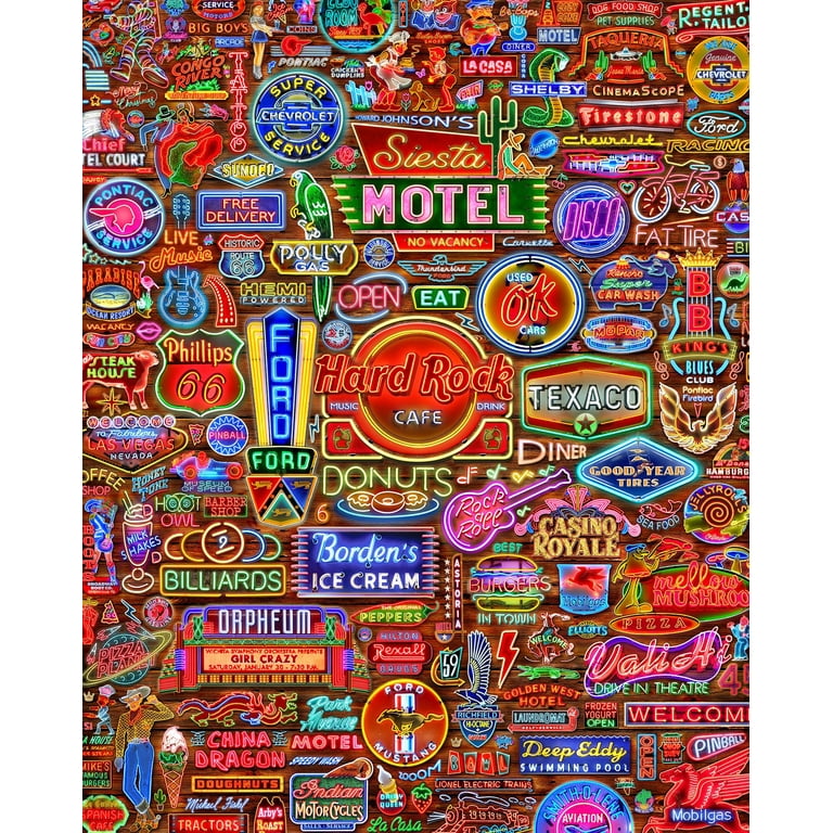 Springbok Nifty Neon 1000 Piece Jigsaw Puzzle - Americana