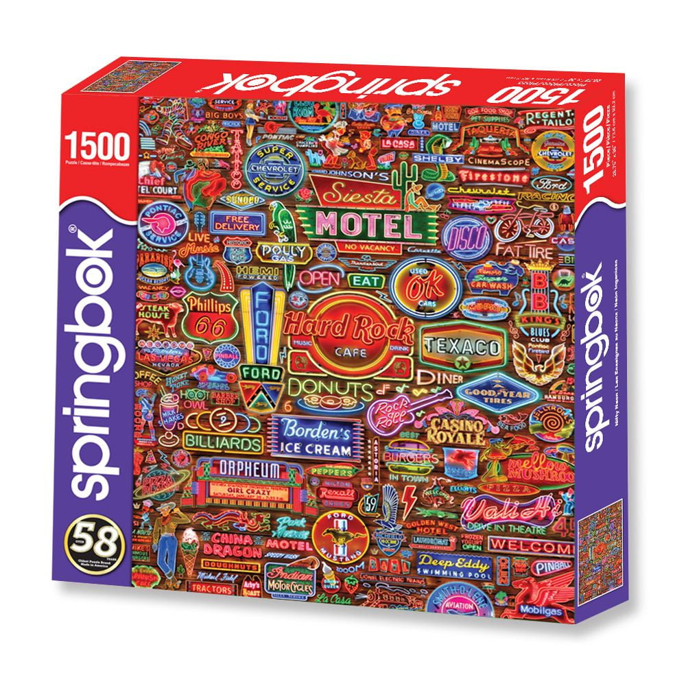 Springbok Nifty Neon 1000 Piece Jigsaw Puzzle - Americana