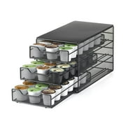 Nifty Solutions 3-Tier Coffee Pod Drawer – Compatible with K-Cups, 54 Pod Capacity, Black