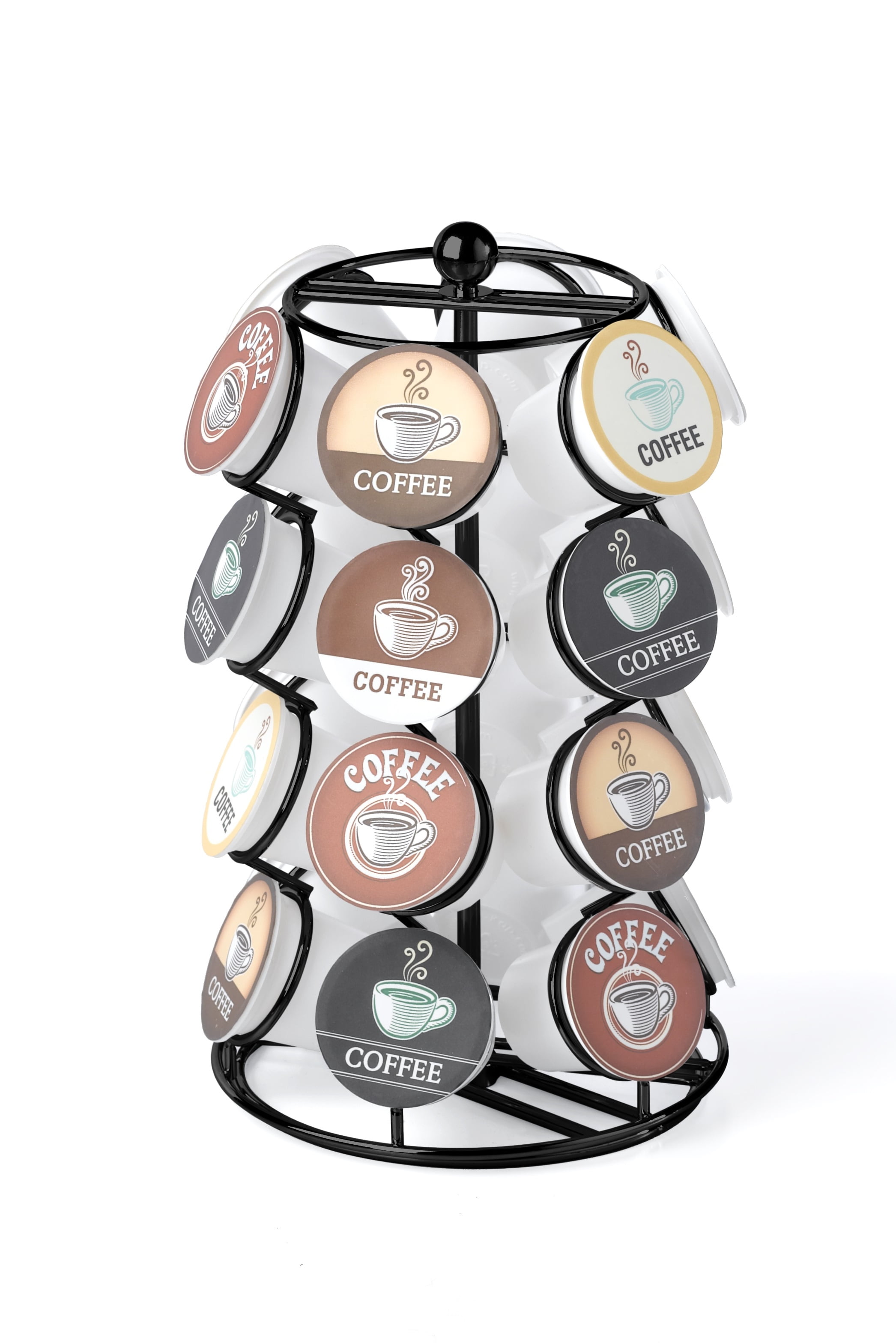 Nifty Solutions Coffee Pod Carousel Compatible with KCups, 24 Pod Capacity, Modern Black