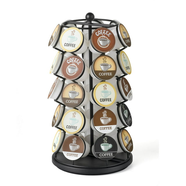Nifty Solutions Coffee Pod Carousel – Compatible with K-Cups, 35 Pod Capacity, Black
