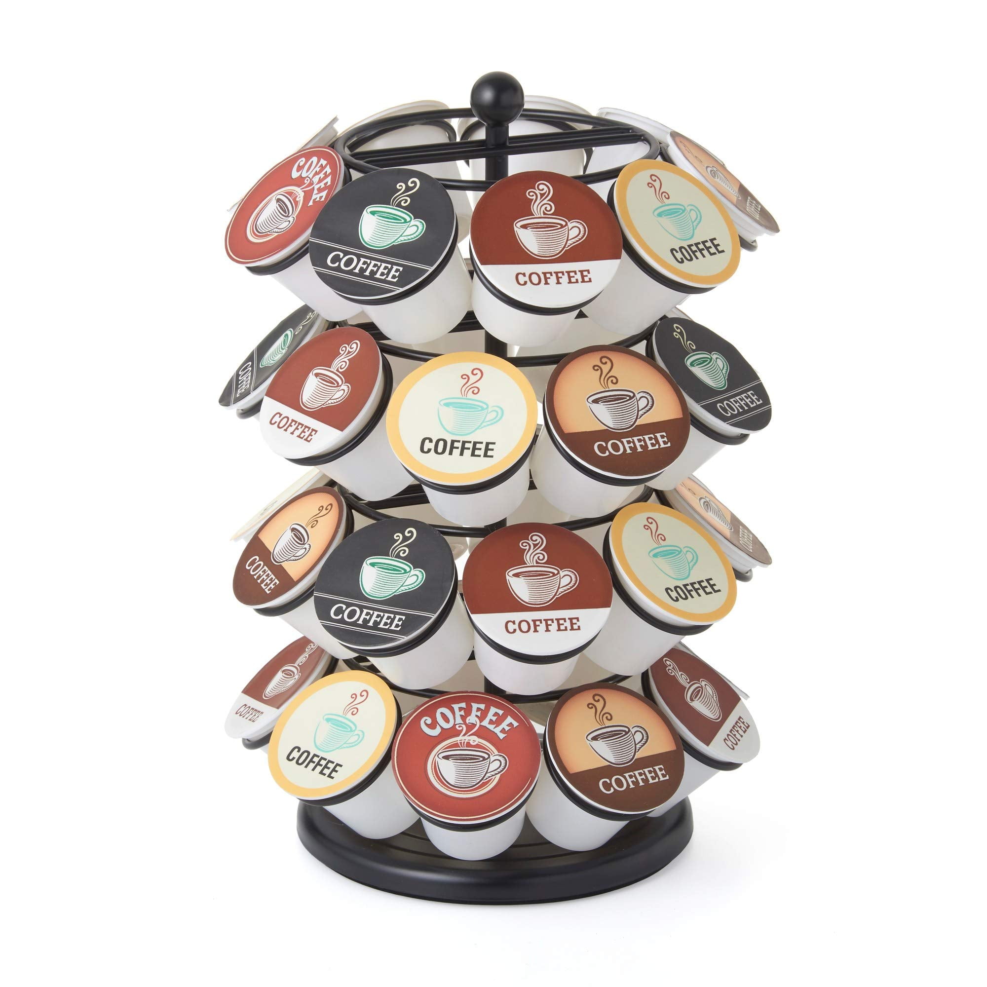 Nifty Solutions KCup Rack 36 Pod Capacity Coffee Pod Carousel, Black