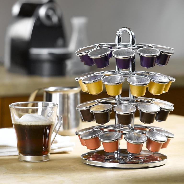 Porte-dosettes Nespresso En Métal Chromé Pour 40 Capsules - Neuf