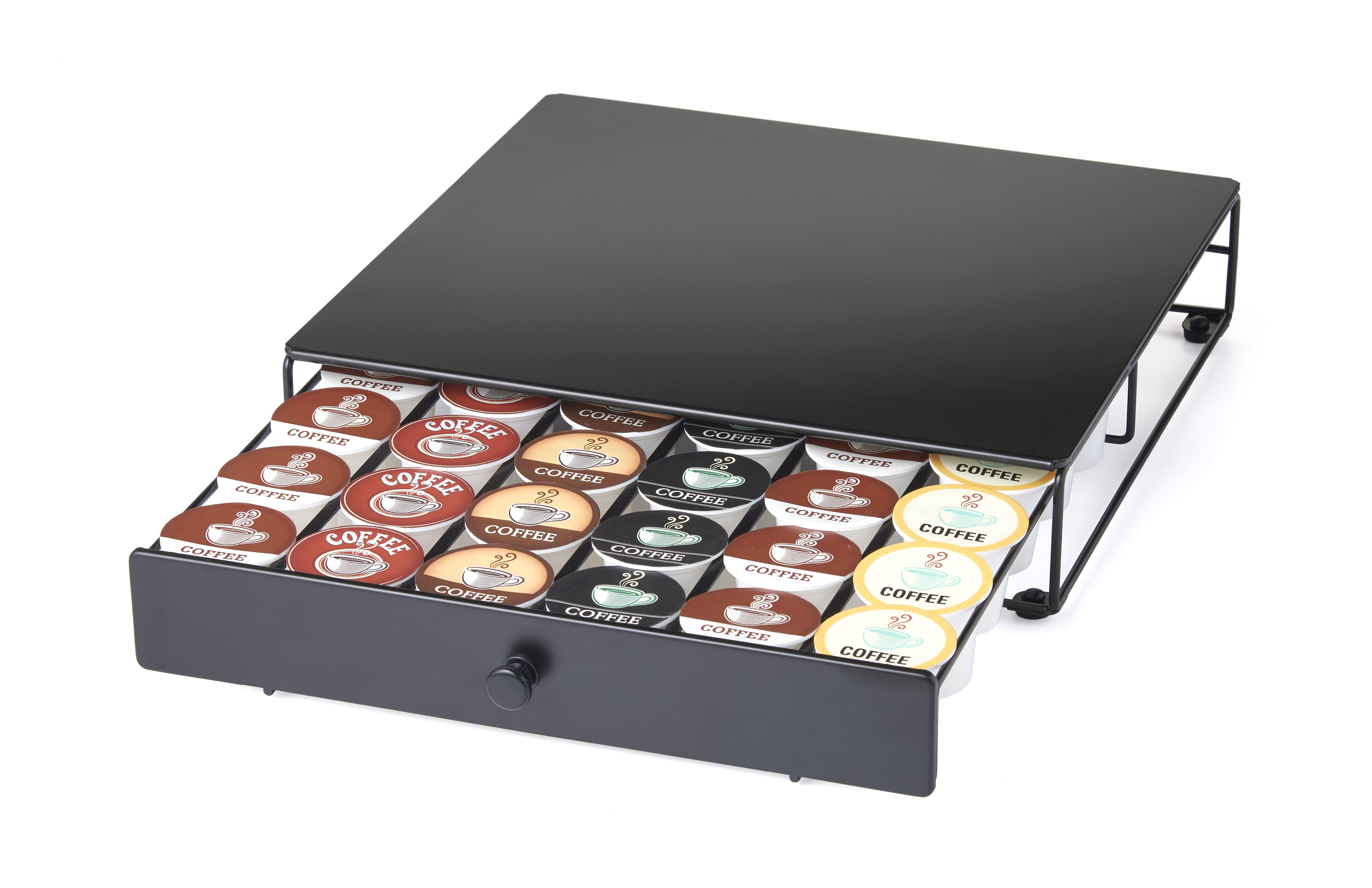 Rev-A-Shelf 4WTCD-18HSC-KCUP-1, Tiered K-Cup Drawer Organizer for 15 Inch  Cabinet Opening with Soft Close Slides