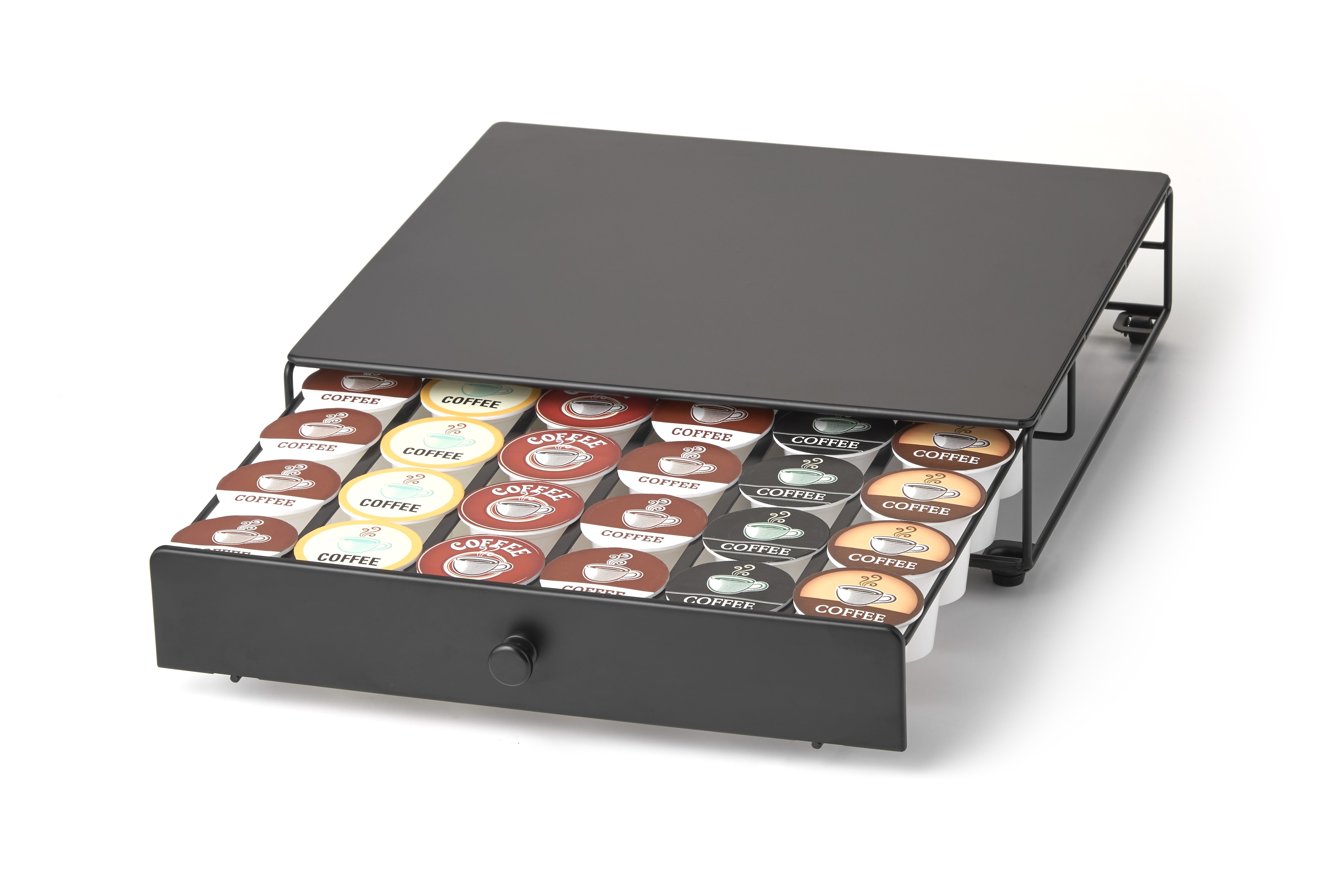 Nifty Solutions Rolling Coffee Pod Drawer – Compatible with K-Cups, 36 Pod Capacity, Black - image 1 of 5