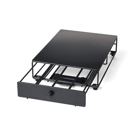 Nifty Solutions Rolling Mini Coffee Pod Drawer – Compatible with K-Cups, 24 Pod Capacity, Black