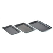 Nifty Solutions Set of 3 Non-Stick Cookie and Baking Sheets – Small, Medium and Large Pans, Non-Stick Coated Steel