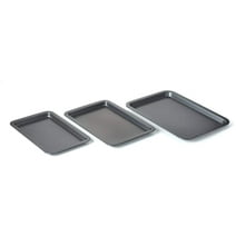 Nifty Solutions Set of 3 Non-Stick Cookie and Baking Sheets – Small, Medium and Large Pans, Non-Stick Coated Steel