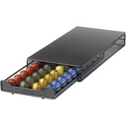 Nifty Solutions Small Nespresso Capsule Drawer – 40 Pod Capacity, Non-Rolling Sliding, Black