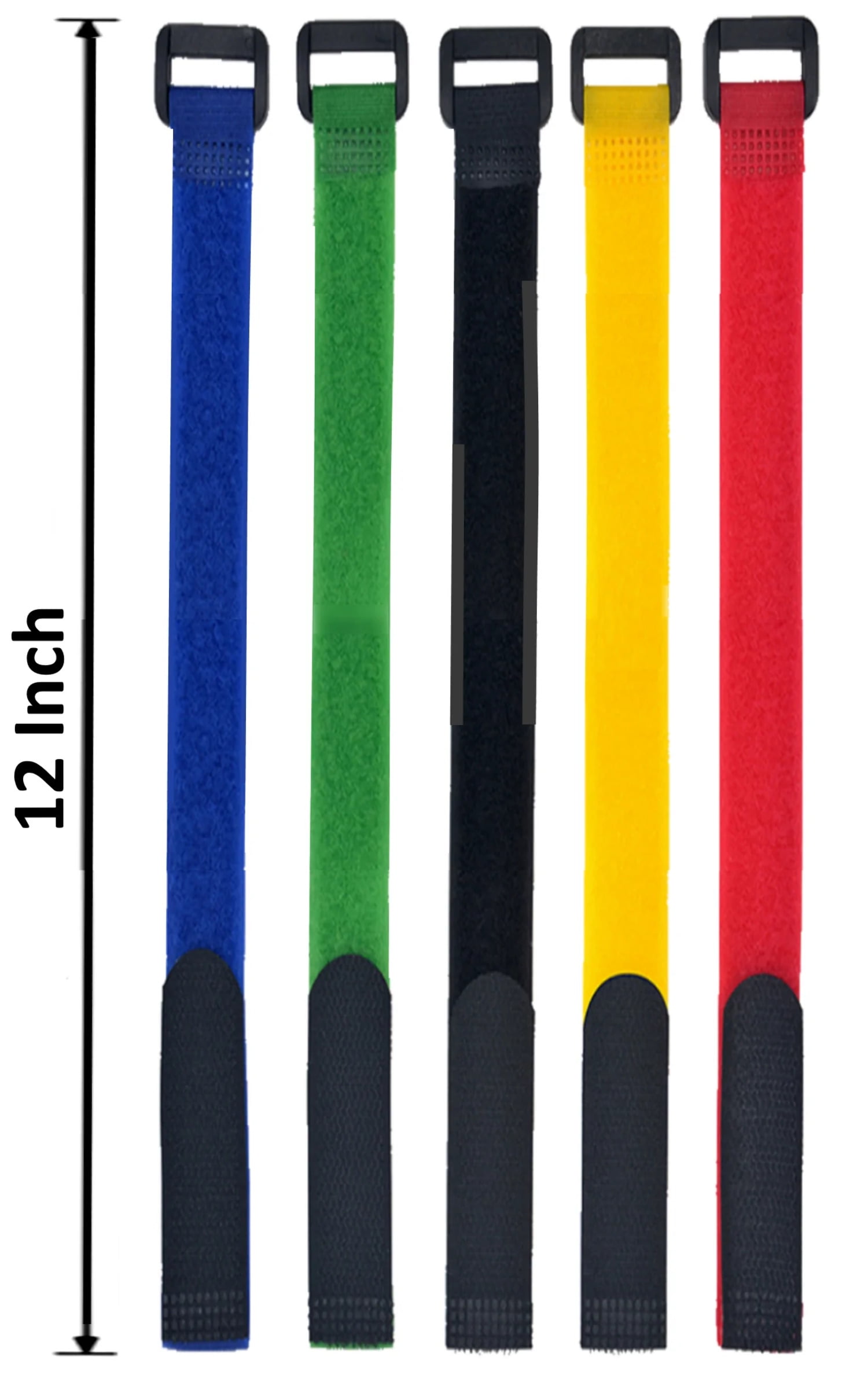 NiftyPlaza 5 pcs Hook and Loop Fastening Cable Ties 12 Inch Lenth ...