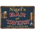 thumbnail image 1 of Nigel's Green Bar & Tavern Rustic Sign 8 x 12 Matte Finish Metal 108120047307, 1 of 1