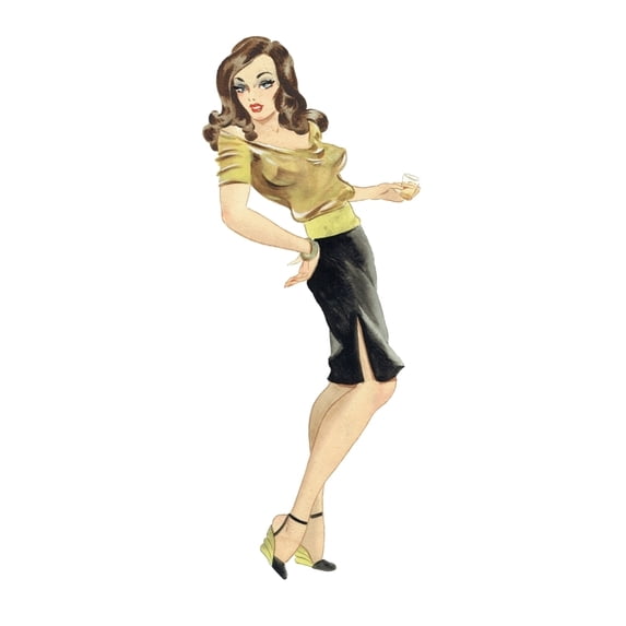 'Nigella' - Murray'S Cabaret Club Costume Design Print By ® The Murrayæs Cabaret Club Collection Mary Evans Picture